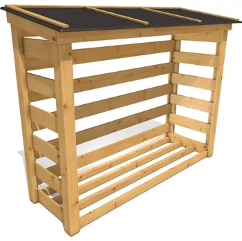 Dřevník Zahradní dřevník HEROLD 2270 s podlahovým roštem (Rozměr: 220x70 cm, tl.19 mm)