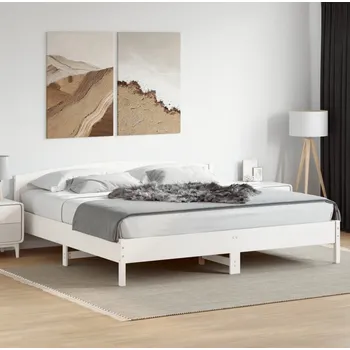 Ložnice vidaXL Postel bez matrace voskově 180 x 200 cm masivní borovice [3216191] Barva: Bílá