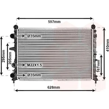 Chladič motoru Chladič, chlazení motoru VAN WEZEL 17002066