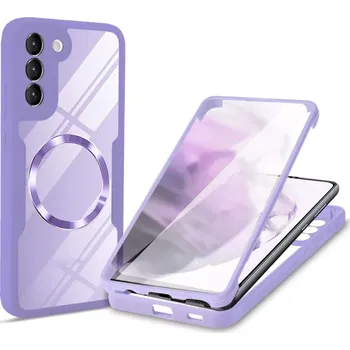 Pouzdro na mobilní telefon Pouzdro Samsung Galaxy S23 FE 5G, Techsuit - ColorVerse 360 MagSafe Series + ochrana obrazovky, fialové