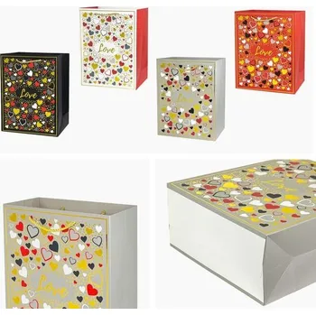 Dárková taška Papírová dárková taška TORO 32x26x12cm MIX srdce 268562