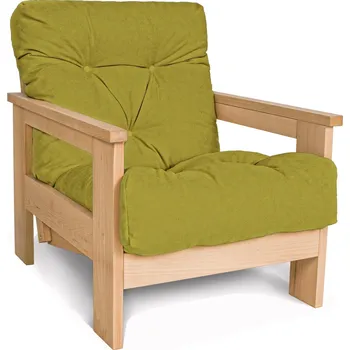 Křeslo Křeslo MEXICO 02 se sklopným opěradlem z masivu/zelené