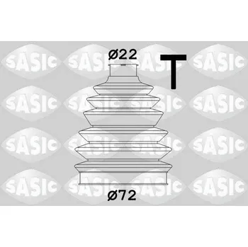 Manžeta ke kolu Sada měchů, hnací hřídel SASIC 1906114