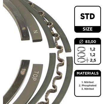 Píst motoru Sada pístních kroužků ET ENGINETEAM R1002200