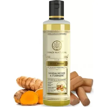 Kosmetika na nohy Sprchový gel Santal a Kurkuma 210 ml, Khadi Natural