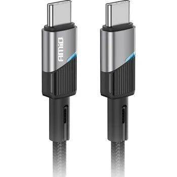 Datový kabel Amio Datový kabel s konektorem USB-C | USB-C, 1m, 60W, indikační LED |