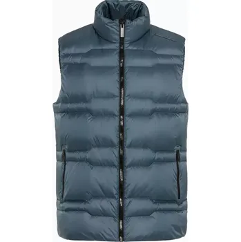 Pánská softshellová bunda PORSCHE DESIGN Padded Vest Vesta odlehčená prošívaná modrošedá (Velmi měkká prošívaná vesta s technologií Pertex® Quantum.)