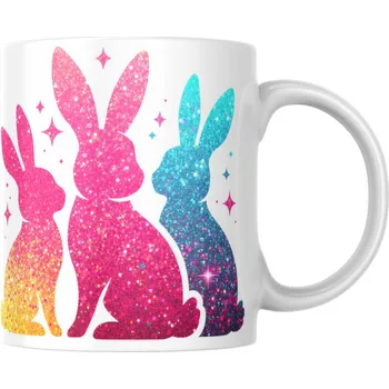 Hrnek 330ml, BAREVNÍ KRÁLÍČCI, cena za 1 ks