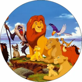 Jedlá dekorace na dort Jedlý papír Lví král 19,5 cm