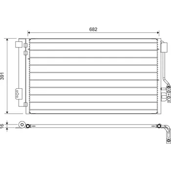 Výparník klimatizace Kondenzátor, klimatizace VALEO 817842