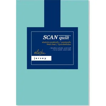 Prostěradlo SCANquilt napínací prostěradlo JERSEY ELASTIC LYCRA tyrkysová výška matrace do 30 cm 90 x 200 cm