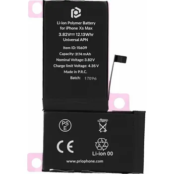 Baterie pro mobilní telefon Prio Baterie pro Apple iPhone XS Max, 3174 mAh, montážní popruh součástí