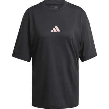 Dámské tričko s krátkým rukávem adidas STRENGHT GRAPHIC W černé IW0135 - XS | UK 11 | US 11,5