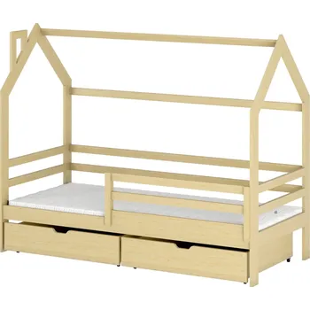Postel Legno Dětská postel ve tvaru domku Lilly borovice Rozměr (cm): 80x160