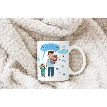 Hrnek pro tatínka Tati, jsi náš vzor - Černá