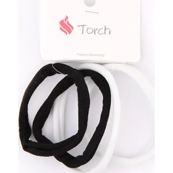 Torch Gumičky do vlasů - černá a bílá H19189