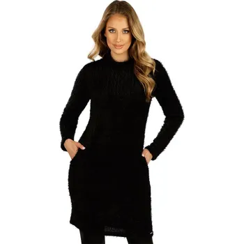 Dámské oblečení Teplé zimní šaty LITEX černé s kapsami L