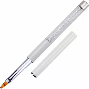 Štětec na ombre nehty Glam line, č. 6 - bílé zirkony (Štětec na ombre a stínování nehtů)