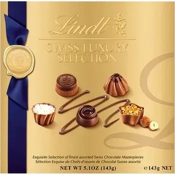Bonboniéra Bonboniéra LINDT 143 g SWISS LUXURY Selection (výběr pralinek z jemné švýcarské čokolády / SWISS LUXURY)