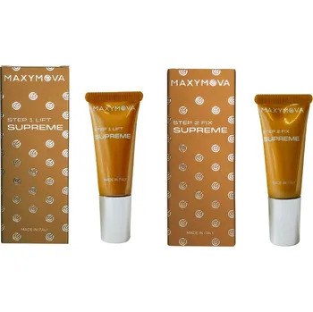 Maxymova SUPREME sada na laminaci řas a obočí (krok 1 + krok 2) – tuba 2×10 ml