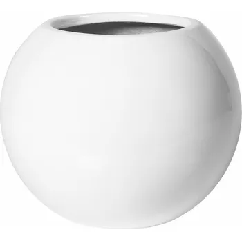 Květináč Beth Glossy White S - Ø 31 cm / V 25 cm