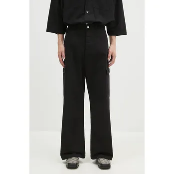 Pánské kalhoty Bavlněné kalhoty Rick Owens Cargo Trousers, L, černá, 99X