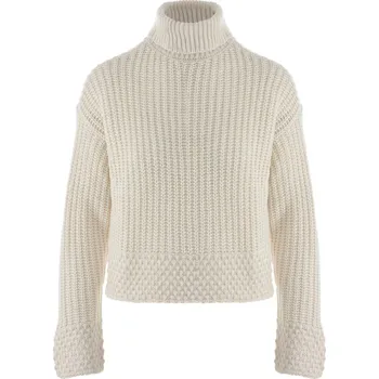Dámský svetr KRÉMOVÝ SVETR S ROLÁKEM JdY