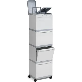 Odpadkový koš Koš na třídění odpadu, s víceúčelovým vrchním oddílem