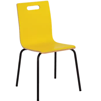 Jídelní židle MEGAN jídelní židle žlutá, kostra černá