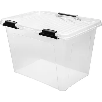 Úložný box Box s víkem, 40 × 30 × 27 cm, 19 l, transparentní 730525