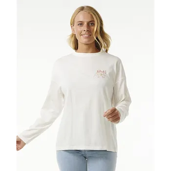 Pánské tričko Tričko Rip Curl HYPNOTIC EYE HERITAGE LS Bone velikost M