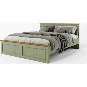 Knihovna Manželská postel PROVENCE L4P 140x200 cm olivová Barevné provedení: Olivová