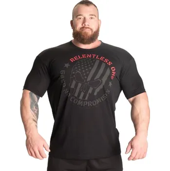 Pánské tričko Gasp RELENTLESS ONE TEE BLACK/RED – tričko Gasp černo-červené Velikost: XXL