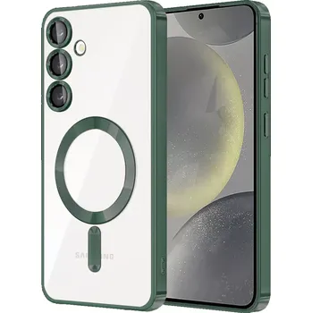 Pouzdro na mobilní telefon Kryt Samsung Galaxy S24 Plus Techsuit Luxury Crystal MagSafe - tmavě zelený