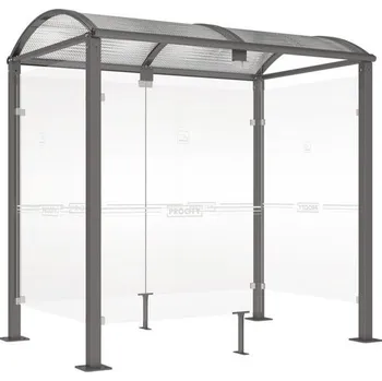 Přístřešek na auto Kuřácký přístřešek Classic, šířka 2500 mm, barva šedá Procity