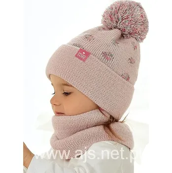 Dívčí tričko AJS 48-364 Dívčí klobouk+golfová souprava černá 52-56 cm