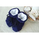 AMÁLKA Zateplené chlupaté bačkůrky, temně modré Velikost: 56-68