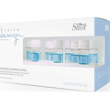 Vlasová regenerace Shot Trico Design Normalizing Lozione - ošetření proti lupům i pro mastné vlasy Ampule - 10 x 10 ml