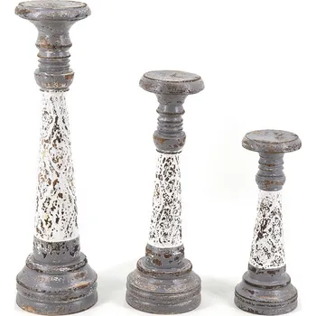 Svícen Stylové šedé držáky na svíčky 14cm