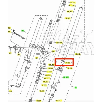 Yamaha Kluzné pouzdro vidlice 4,25 3XC231350000