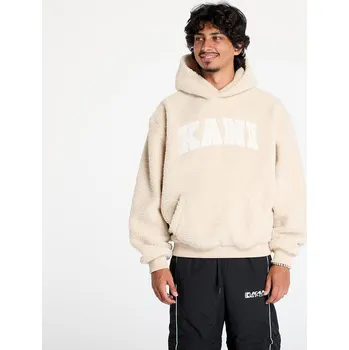 Pánská mikina Mikina Karl Kani Serif Teddy Hoodie Light Sand M