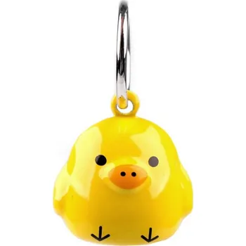 Přívěsek s rolničkou zvířátka, dýně - žlutá kuře (2 ks)