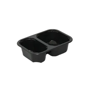 Jednorázové nádobí Polévková miska 365 ml (230 + 135 ml) (160x110x47) - černá