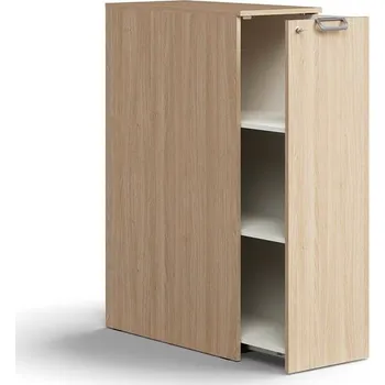 Policová skříň Výsuvná skříňka QBUS, pravá, s úchytkou, 1250x400x800 mm, dub