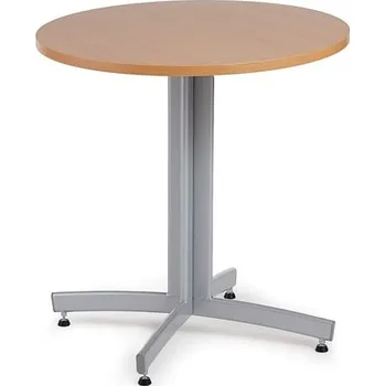 Jídelní stůl Kulatý stůl SANNA, Ø700x720 mm, stříbrná/buk