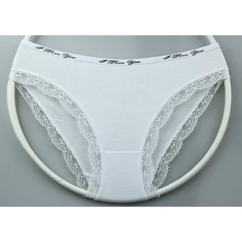 Kalhotky ELEVEK Bavlněné kalhotky s kraječkou bílé Velikost: XXXL