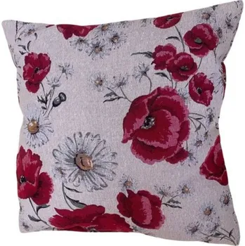 Polštář Bytový Textil Škodák a.s. Povlak GOBELÍN - Vlčí máky, 40x40 cm
