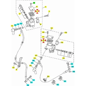 Brzda pro motocykl Yamaha Těsnění brzdové pumpy 3RW258540000
