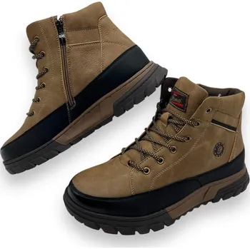 Pánská zimní obuv Fumai Pánské béžové šněrovací zimní boty 01 Barva: Béžová, Velikost: 43