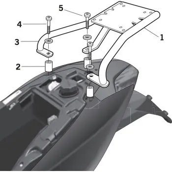 Zavazadlo na motocykl SHAD Nosič kufru SHAD Aprilia 130.A0SP19ST